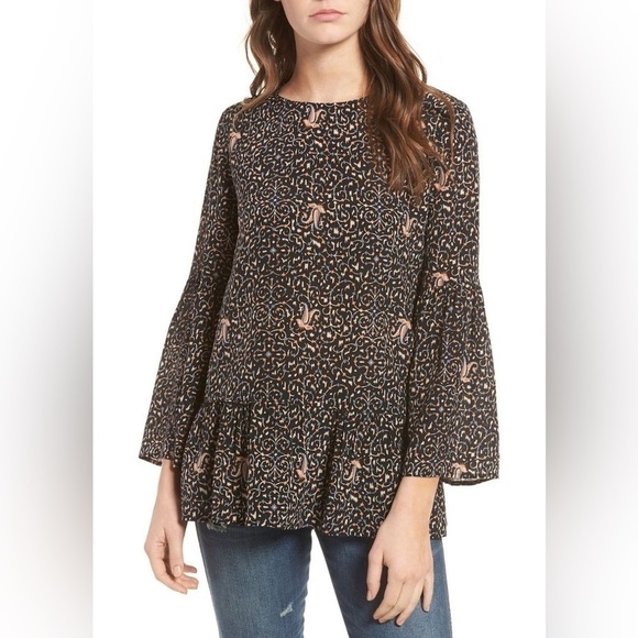 Madewell Tops - Madewell Fiesta Paisley 100% silk Top Size Small